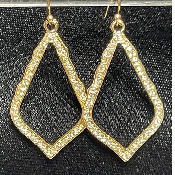 NEW Crystal Drop Earrings Gold Kendra Scott Sophee STYLE S18 - Picture 1 of 6